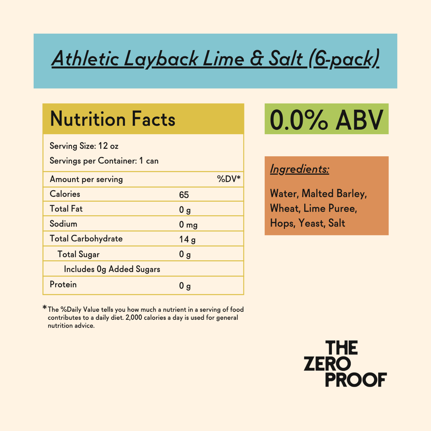 Athletic Brewing Layback Lime & Salt Non - Alcoholic Beer - The Zero Proof