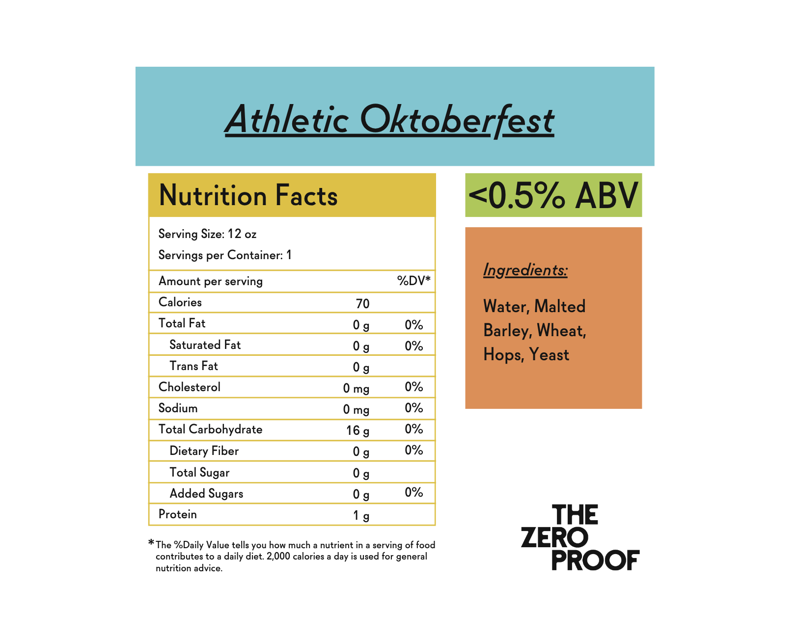 Athletic Brewing Oktoberfest Non - Alcoholic Beer - The Zero Proof