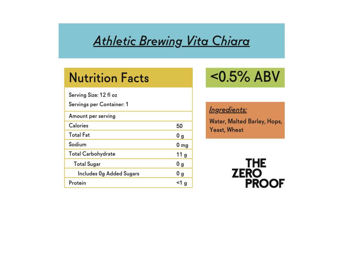 Athletic Brewing Vita Chiara Non-Alcoholic Beer - The Zero Proof