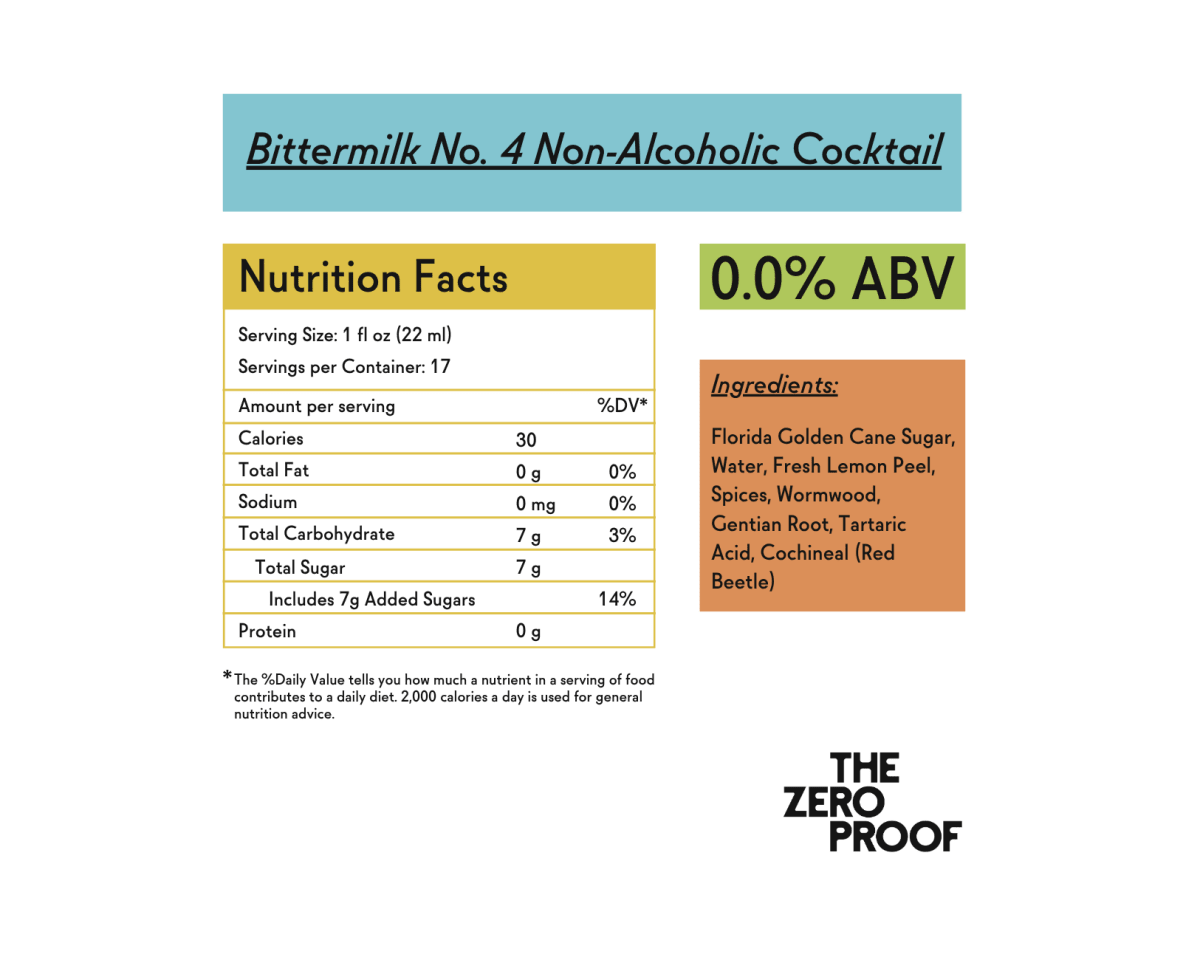 Bittermilk No. 4 Non - Alcoholic Cocktail - The Zero Proof