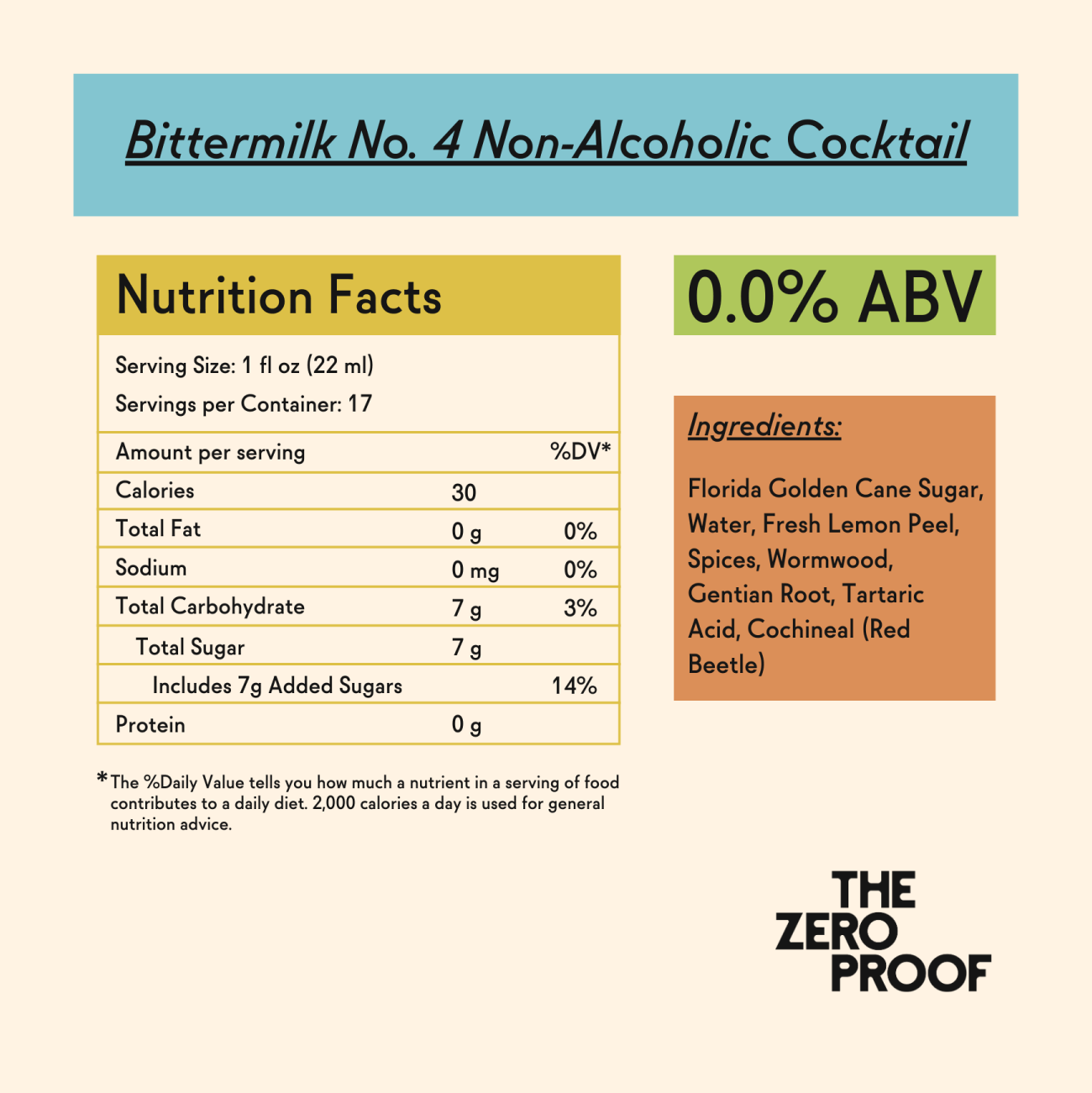 Bittermilk No. 4 Non - Alcoholic Cocktail - The Zero Proof