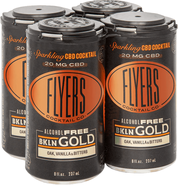 Bkln Gold Sparkling CBD Cocktail (4 - Pack) - The Zero Proof