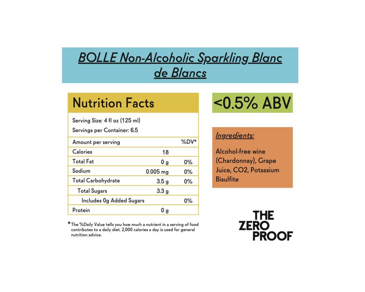 BOLLE Sparkling Blanc de Blancs (750ml) - The Zero Proof