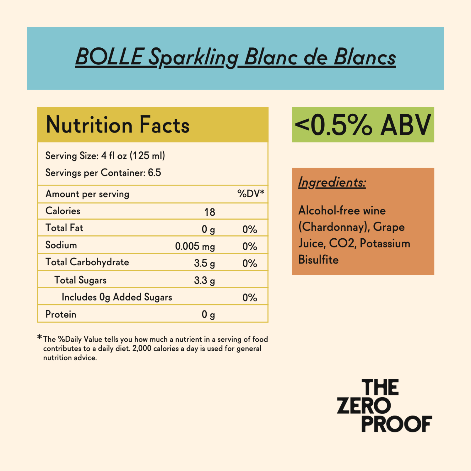 BOLLE Sparkling Blanc de Blancs (750ml) - The Zero Proof