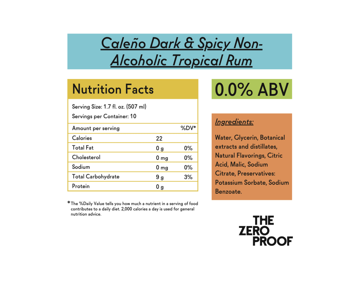 Caleño Dark & Spicy Non - Alcoholic Tropical Rum - The Zero Proof