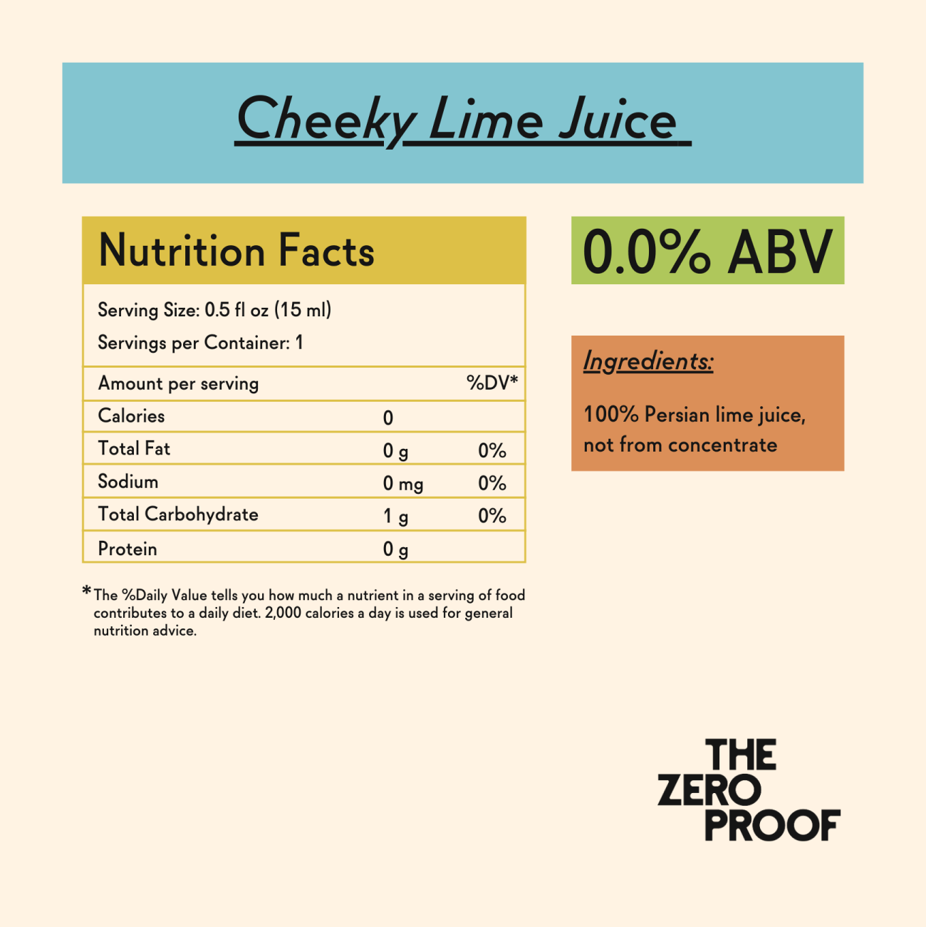 Cheeky Lime Juice - 16oz - The Zero Proof