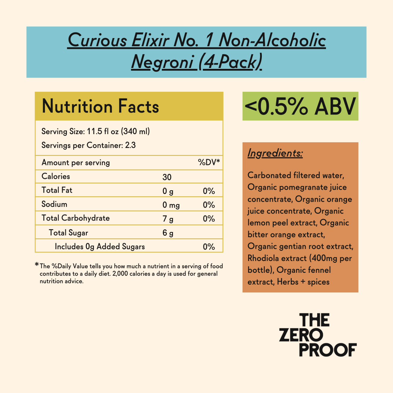 Curious Elixir No. 1 (Negroni) - The Zero Proof