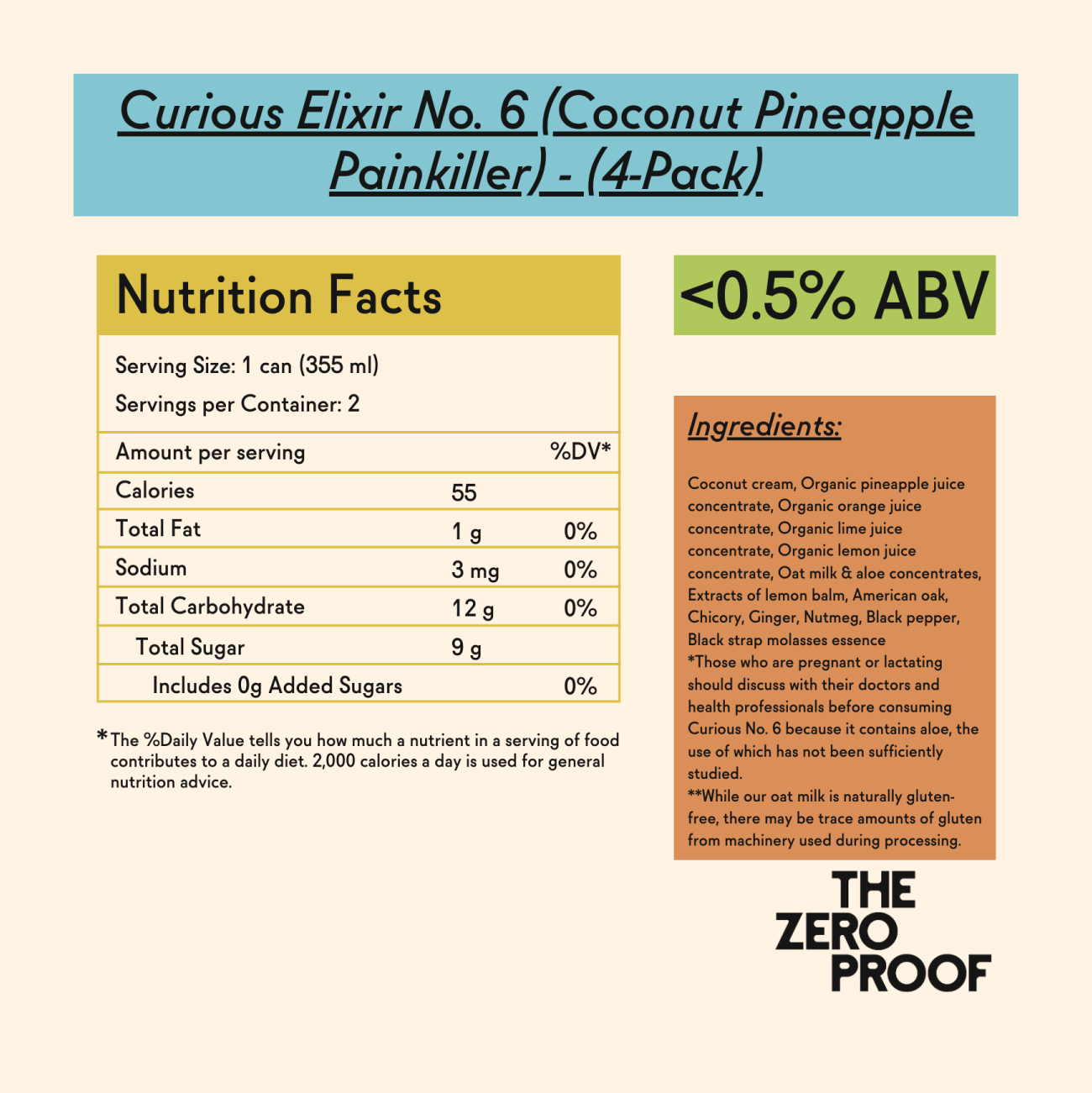 Curious Elixir No. 6 (Tropical Tipple) - The Zero Proof