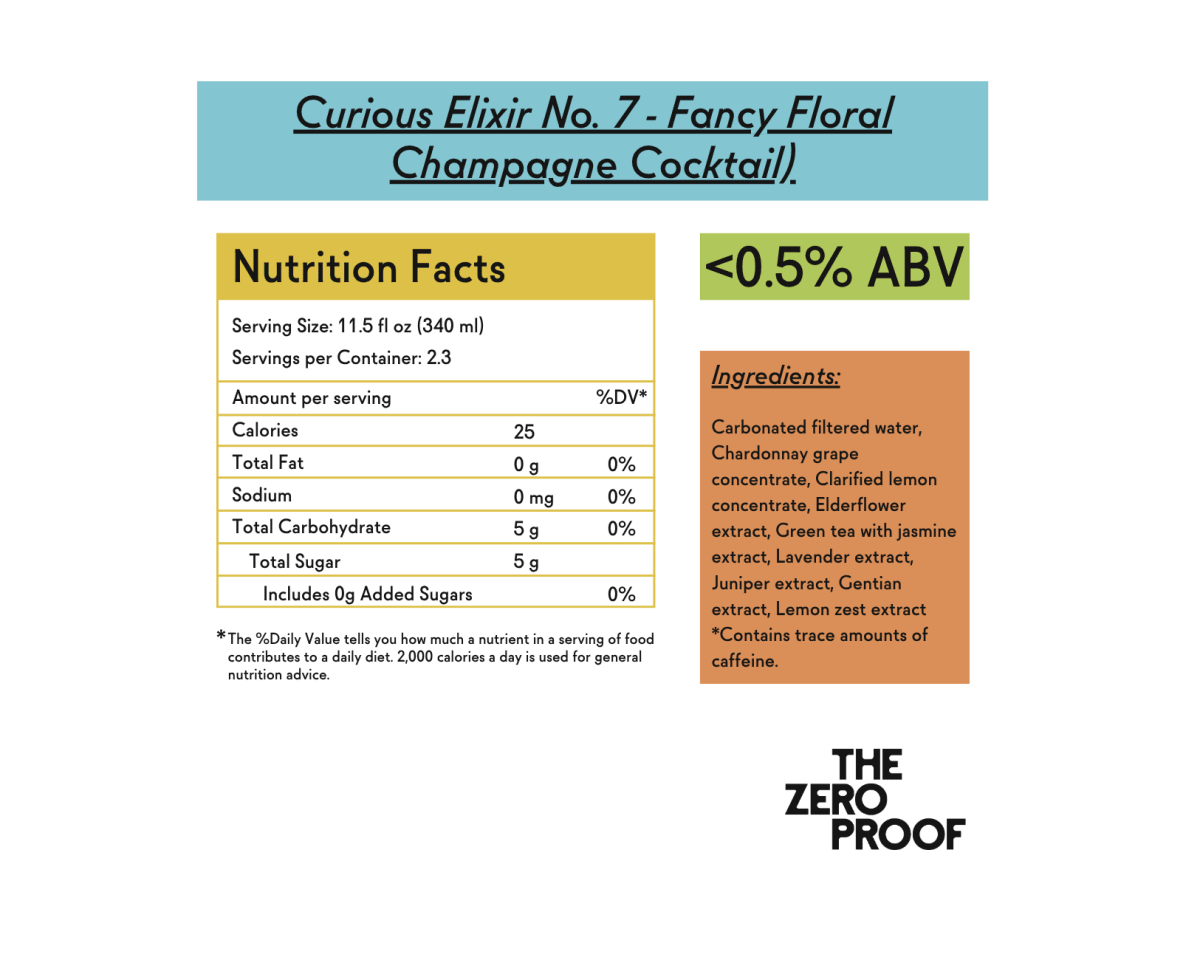 Curious Elixir No. 7 - Fancy Floral Champagne - The Zero Proof