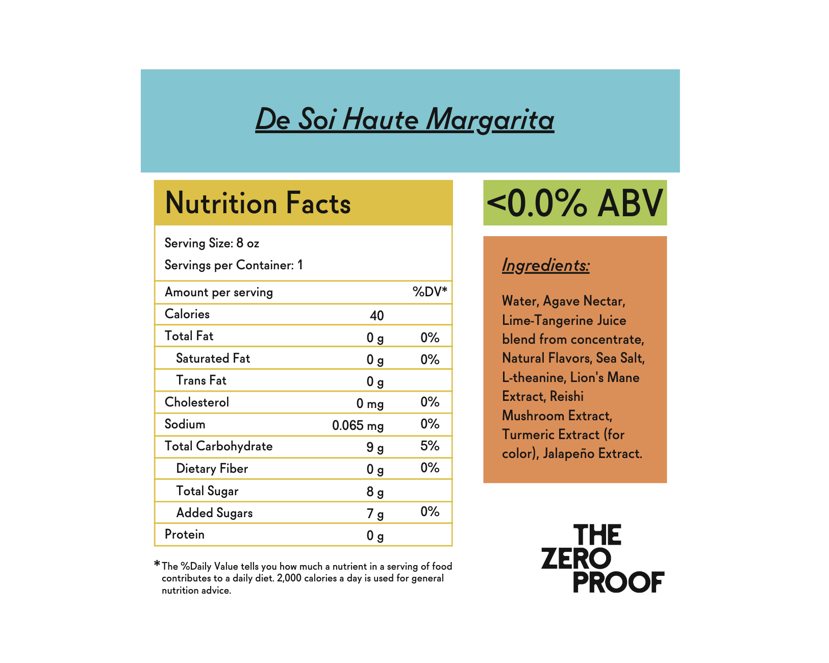 De Soi - Haute Margarita Non - Alcoholic Canned Aperitif (4 - Pack) - The Zero Proof