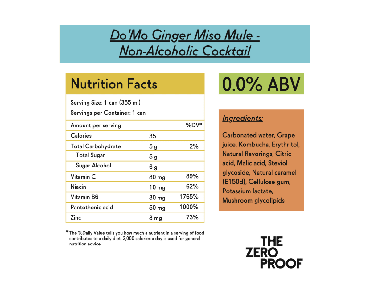 Do'Mo Non - Alcoholic Cocktail - Ginger Miso Mule - The Zero Proof
