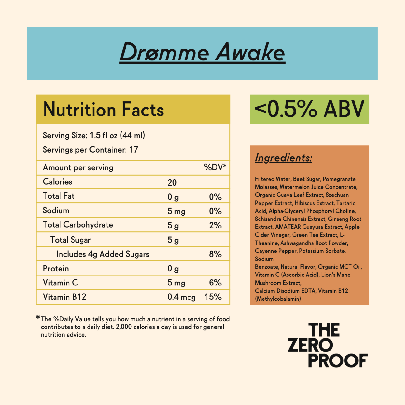 Dromme Awake - Zero Proof Elixir - The Zero Proof