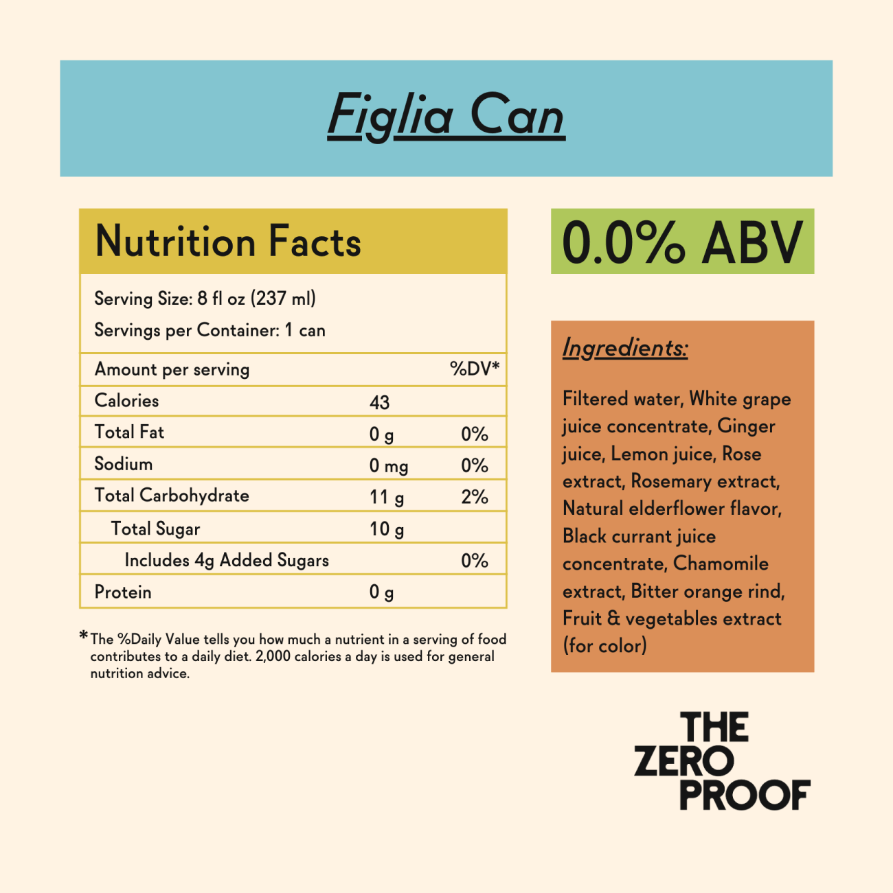 Figlia Fiore Frizzante - Non - Alcoholic Aperitivo - 8 oz Can - The Zero Proof