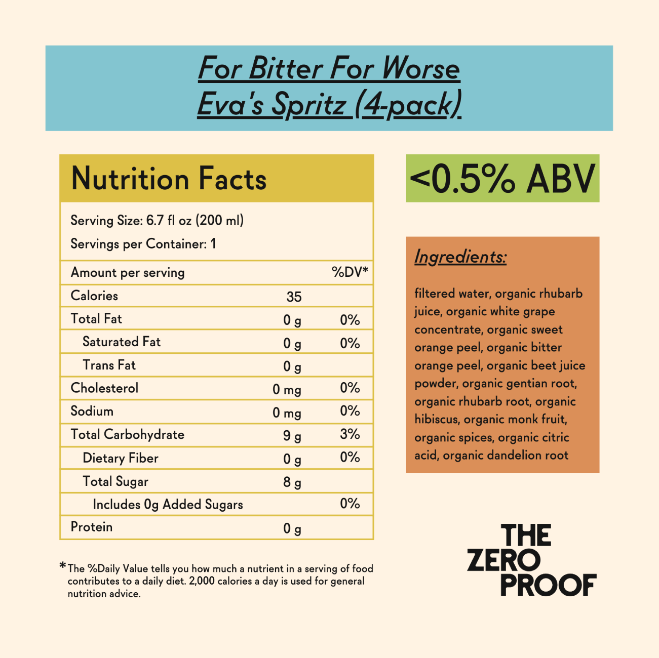 For Bitter For Worse Eva's Spritz (4 - pack) - The Zero Proof