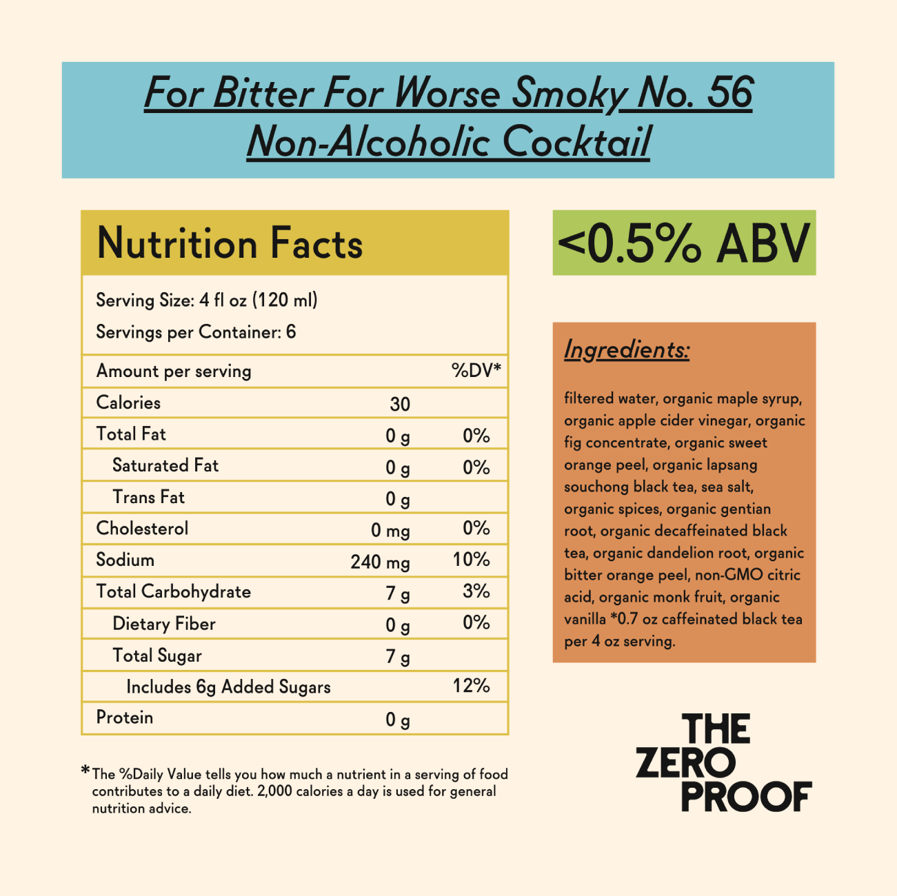 For Bitter For Worse Smoky No. 56 Non - Alcoholic Cocktail - The Zero Proof