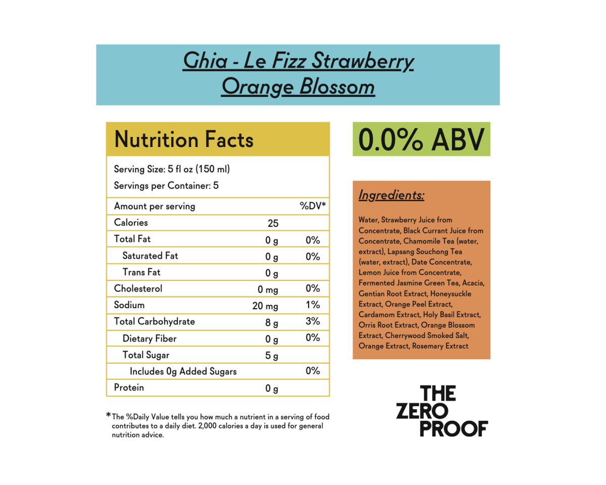 Ghia Le Fizz - Strawberry Orange Blossom - The Zero Proof