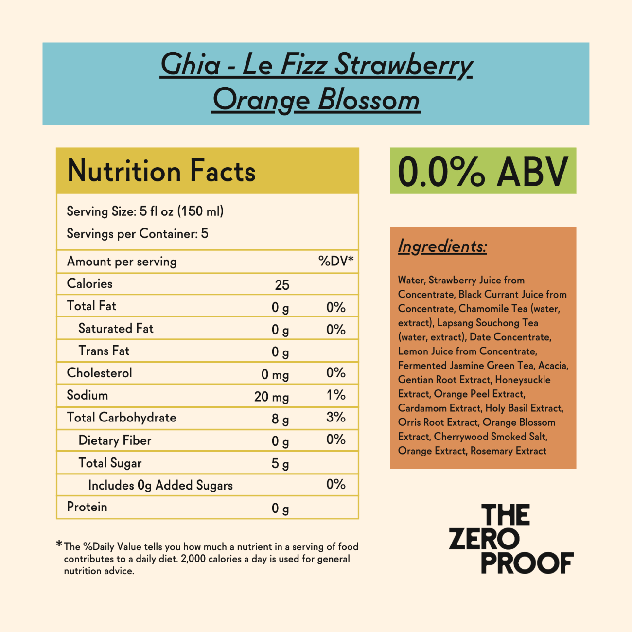 Ghia - Le Fizz Strawberry Orange Blossom (750ml) - The Zero Proof