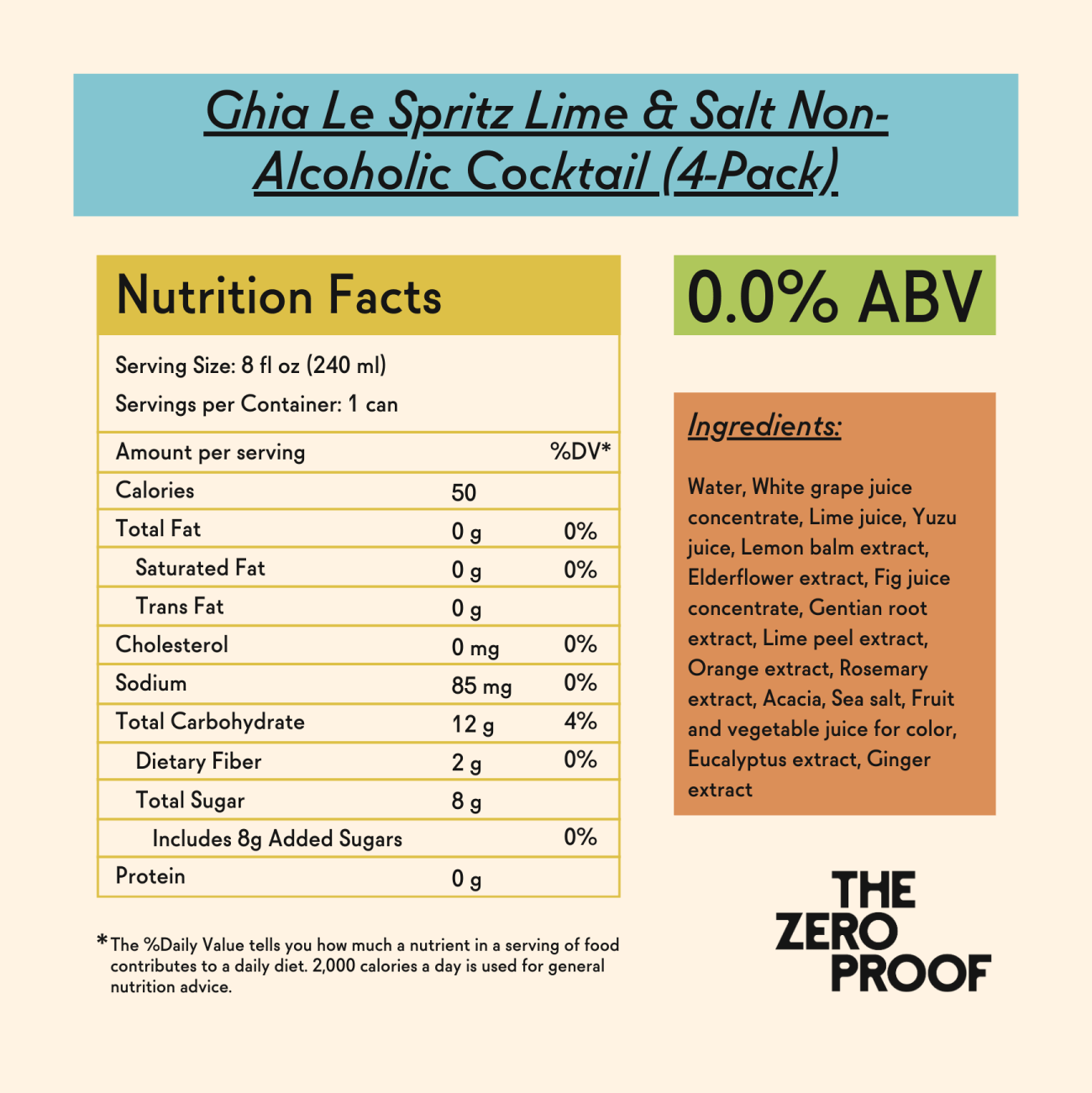 Ghia - Le Spritz Lime & Salt (4 - Pack) - The Zero Proof