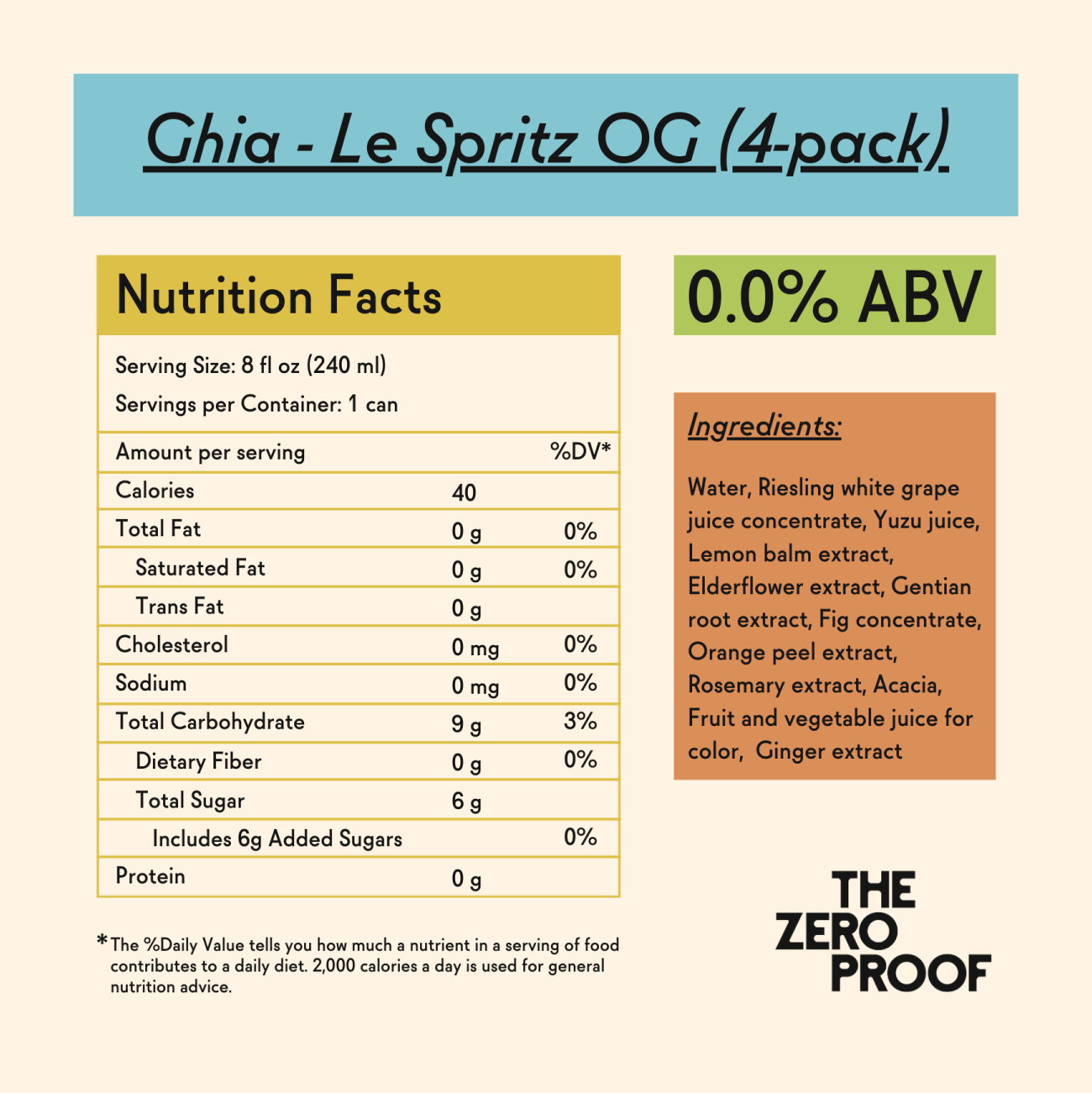 Ghia - Le Spritz OG (4 - pack) - The Zero Proof