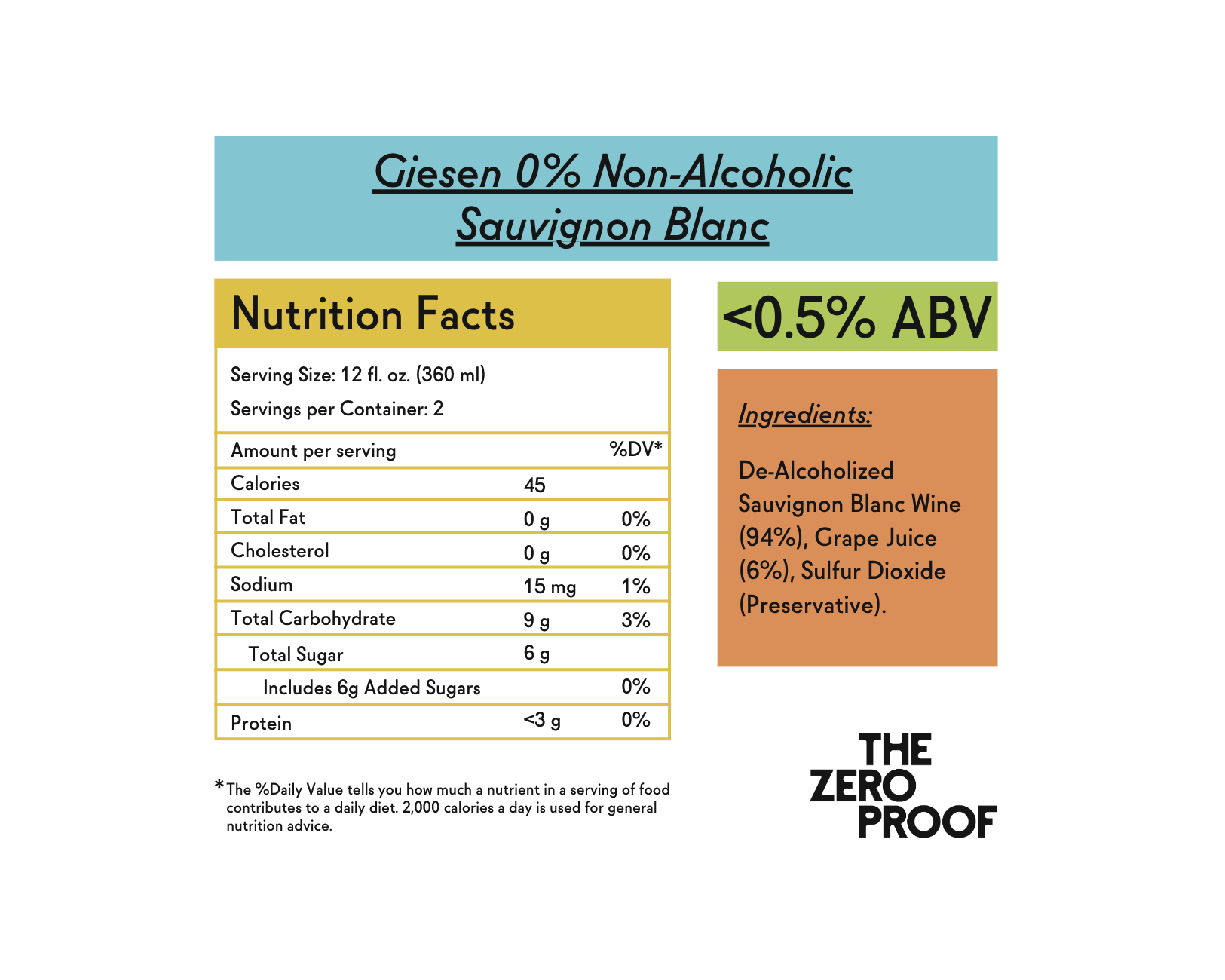 Giesen 0% Non - Alcoholic Sauvignon Blanc - The Zero Proof