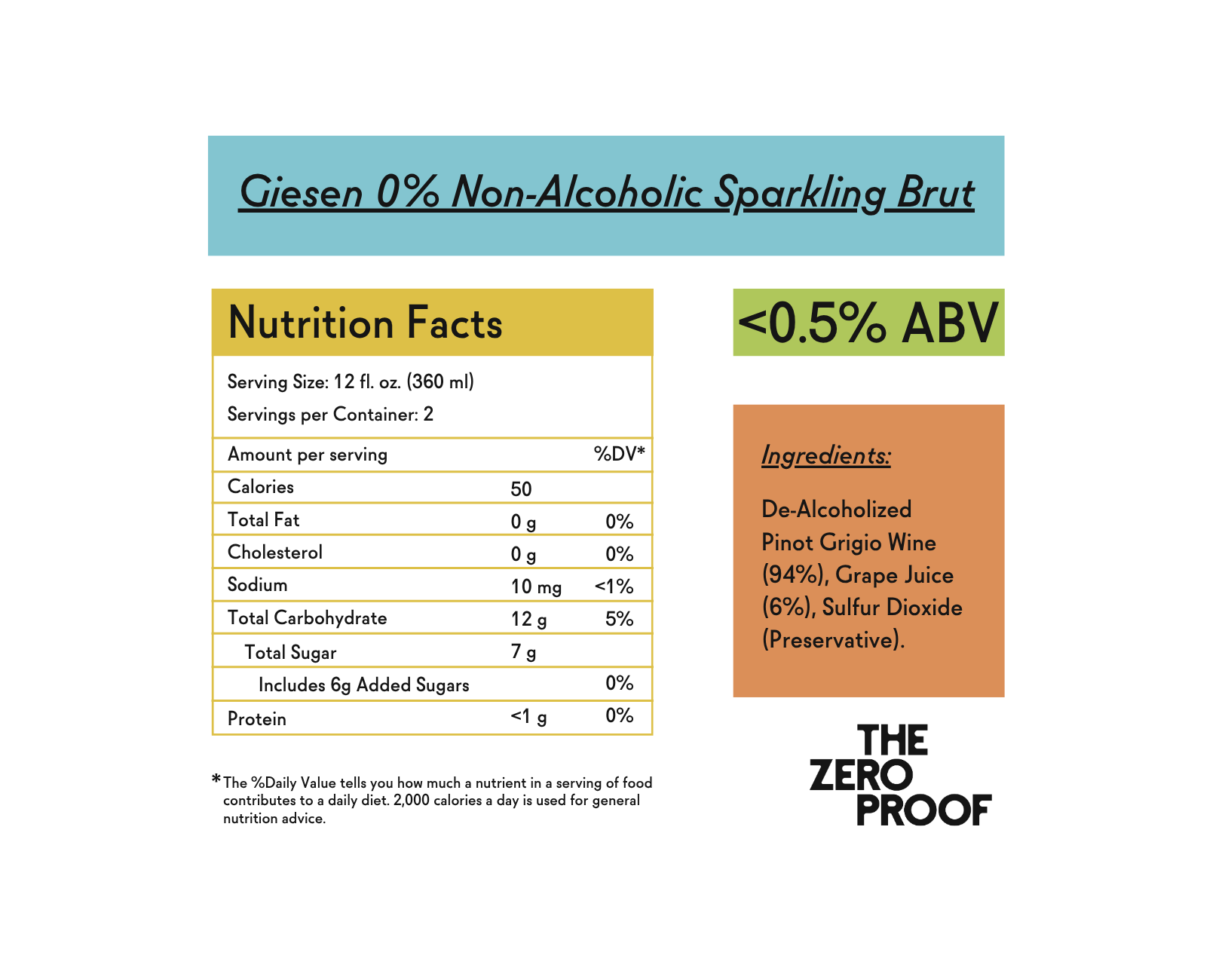 Giesen 0% Non - Alcoholic Sparkling Brut - The Zero Proof
