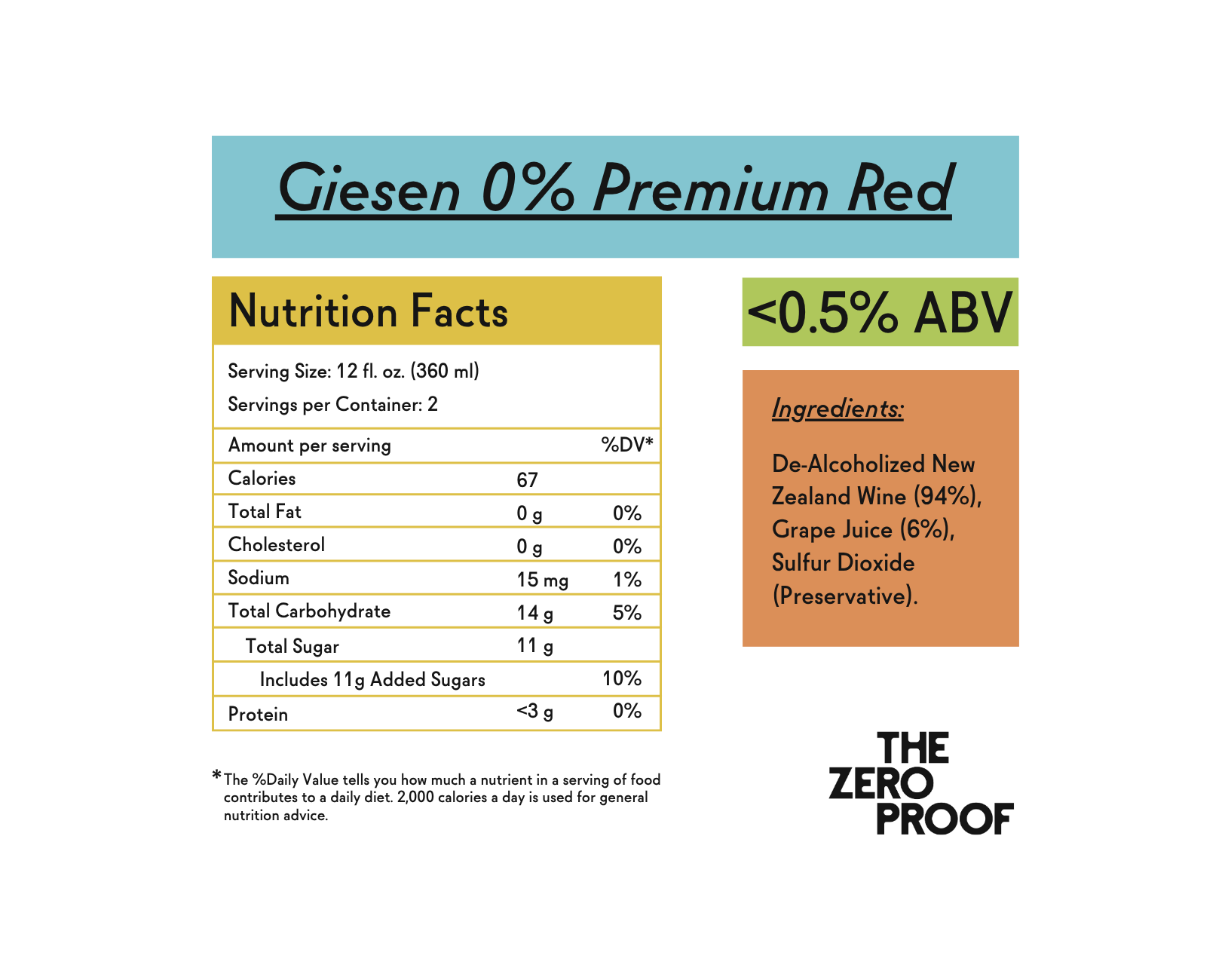 Giesen 0% Premium Red Non - Alcoholic Wine - The Zero Proof