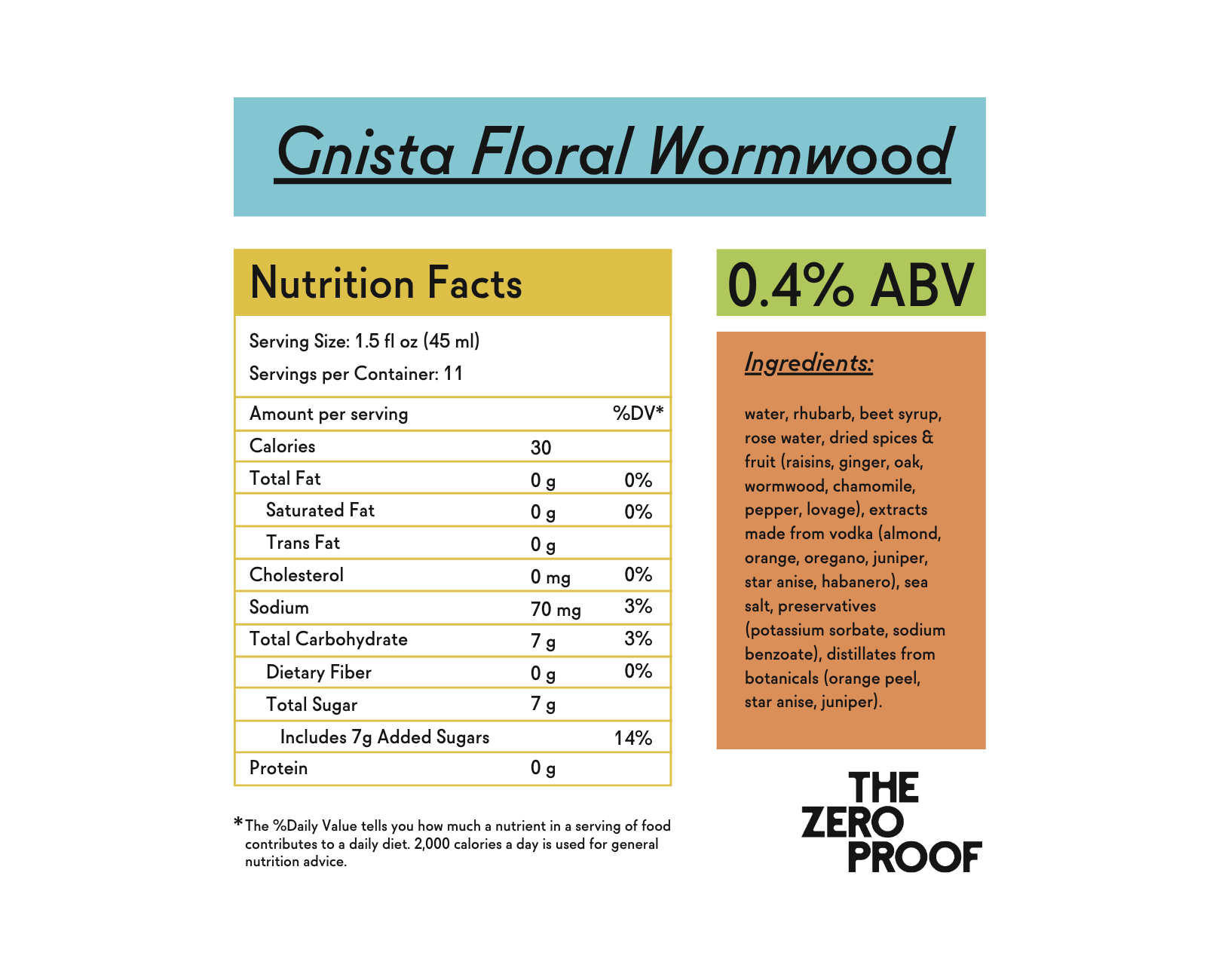 Gnista Floral Wormwood Non - Alcoholic Spirit - The Zero Proof