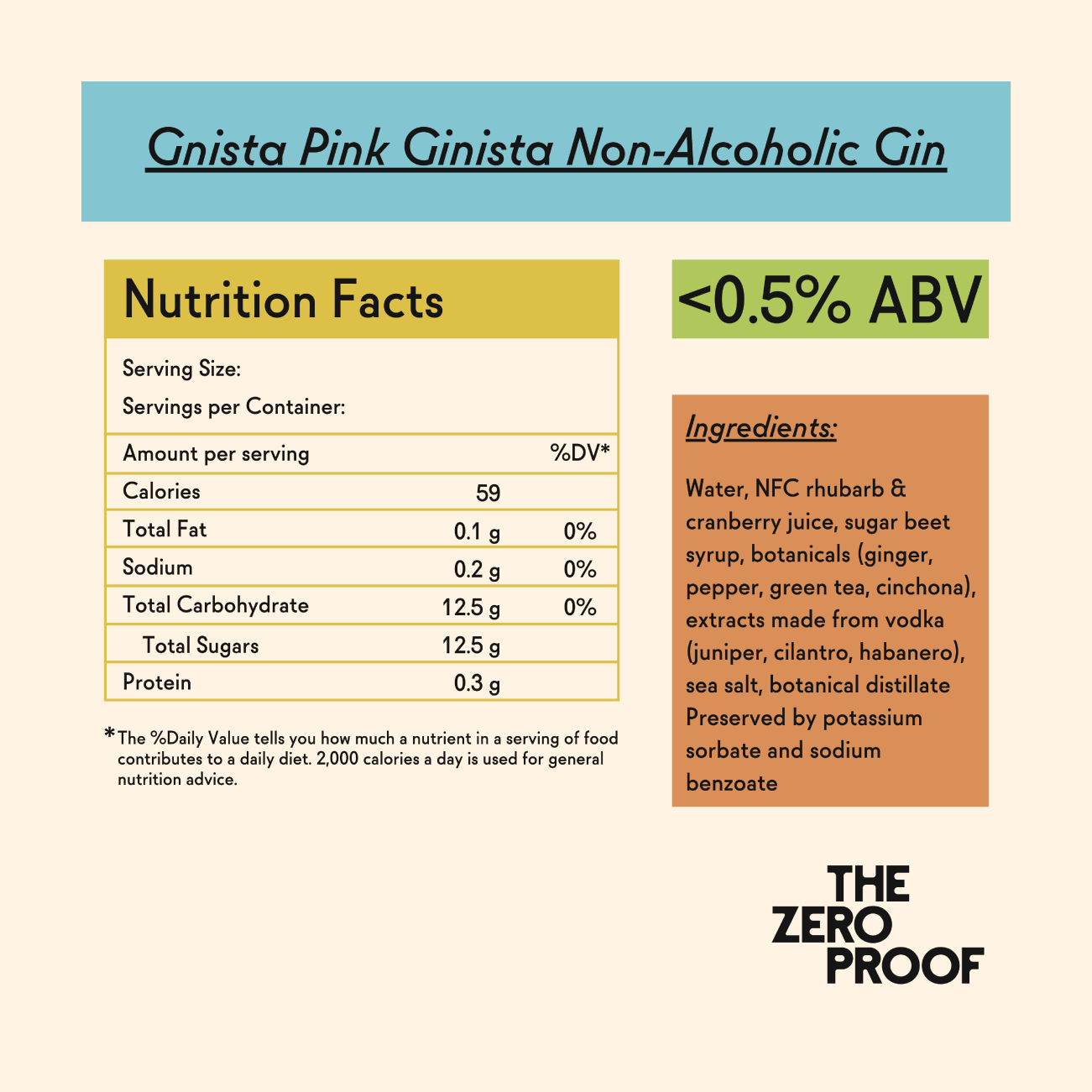 Gnista Pink Ginista Non - Alcoholic Gin - The Zero Proof