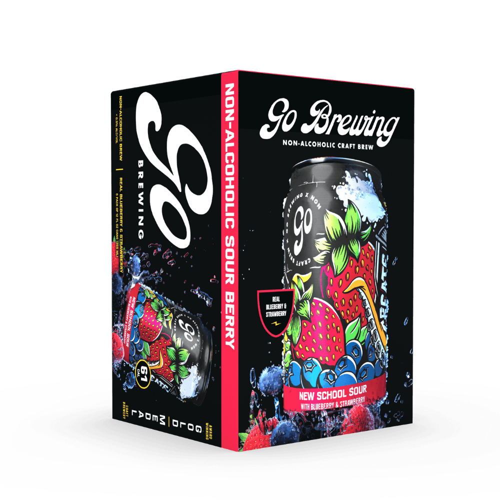 Go Brewing New School Sour Berry Non - Alcoholic Beer - The Zero Proof