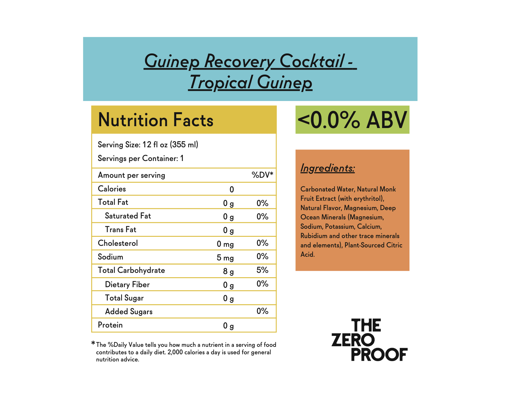 Guinep Recovery Cocktail - Tropical - The Zero Proof