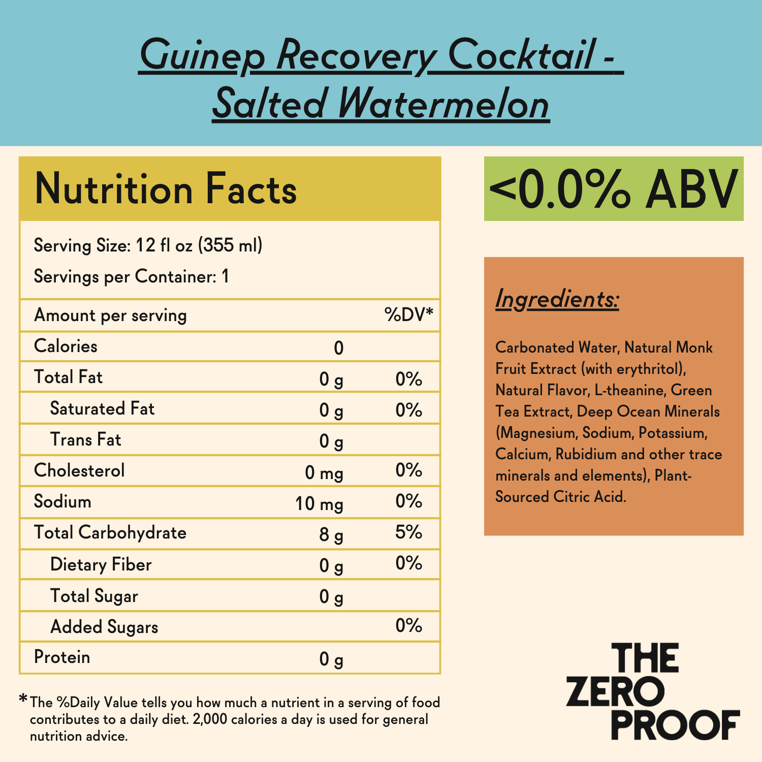 Guinep Salted Watermelon Recovery Cocktail - The Zero Proof