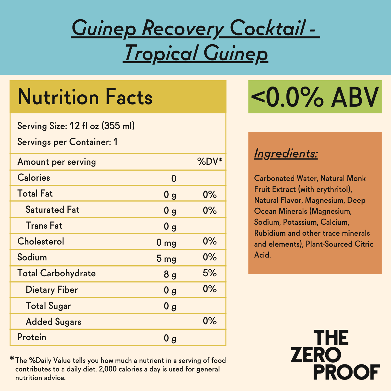 Guinep Tropical Recovery Cocktail - The Zero Proof