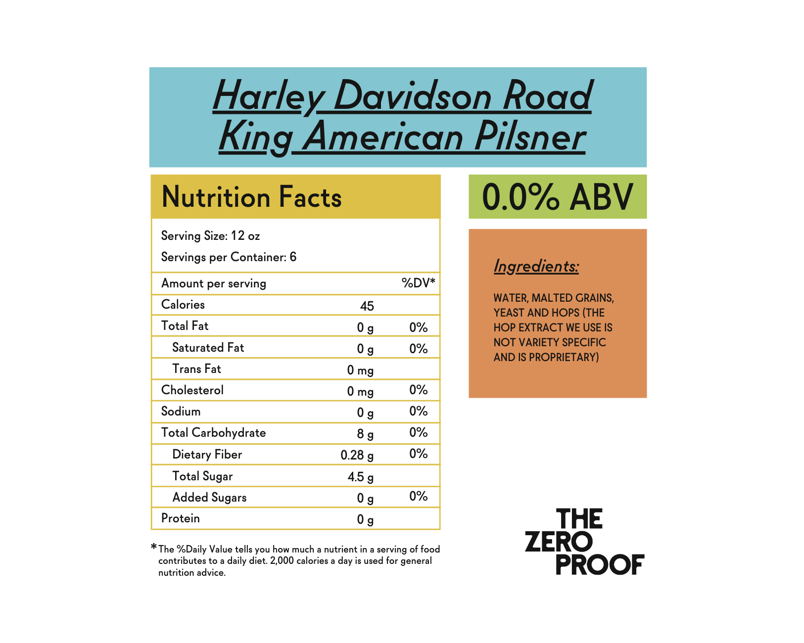 Harley - Davidson x Wisconsin Brewing Company Road King Non - Alcoholic Pilsner - The Zero Proof