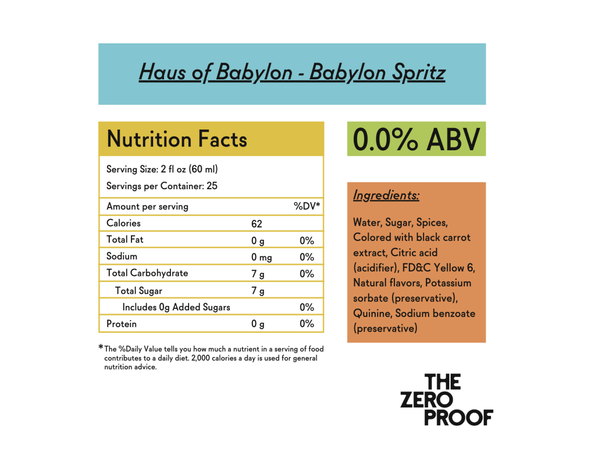 Haus of Babylon - Babylon Spritz - The Zero Proof
