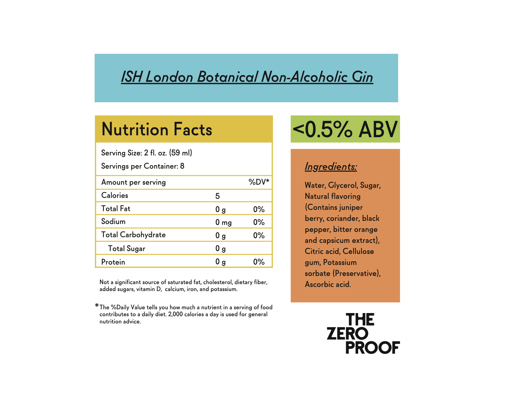 ISH London Botanical Non - Alcoholic Gin - The Zero Proof