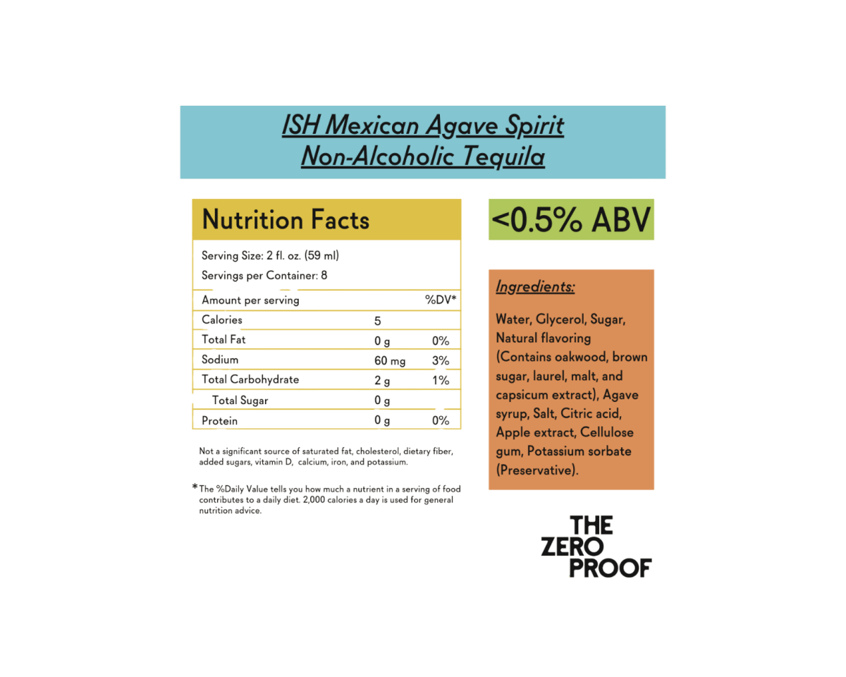 ISH Mexican Agave Non - Alcoholic Tequila - The Zero Proof