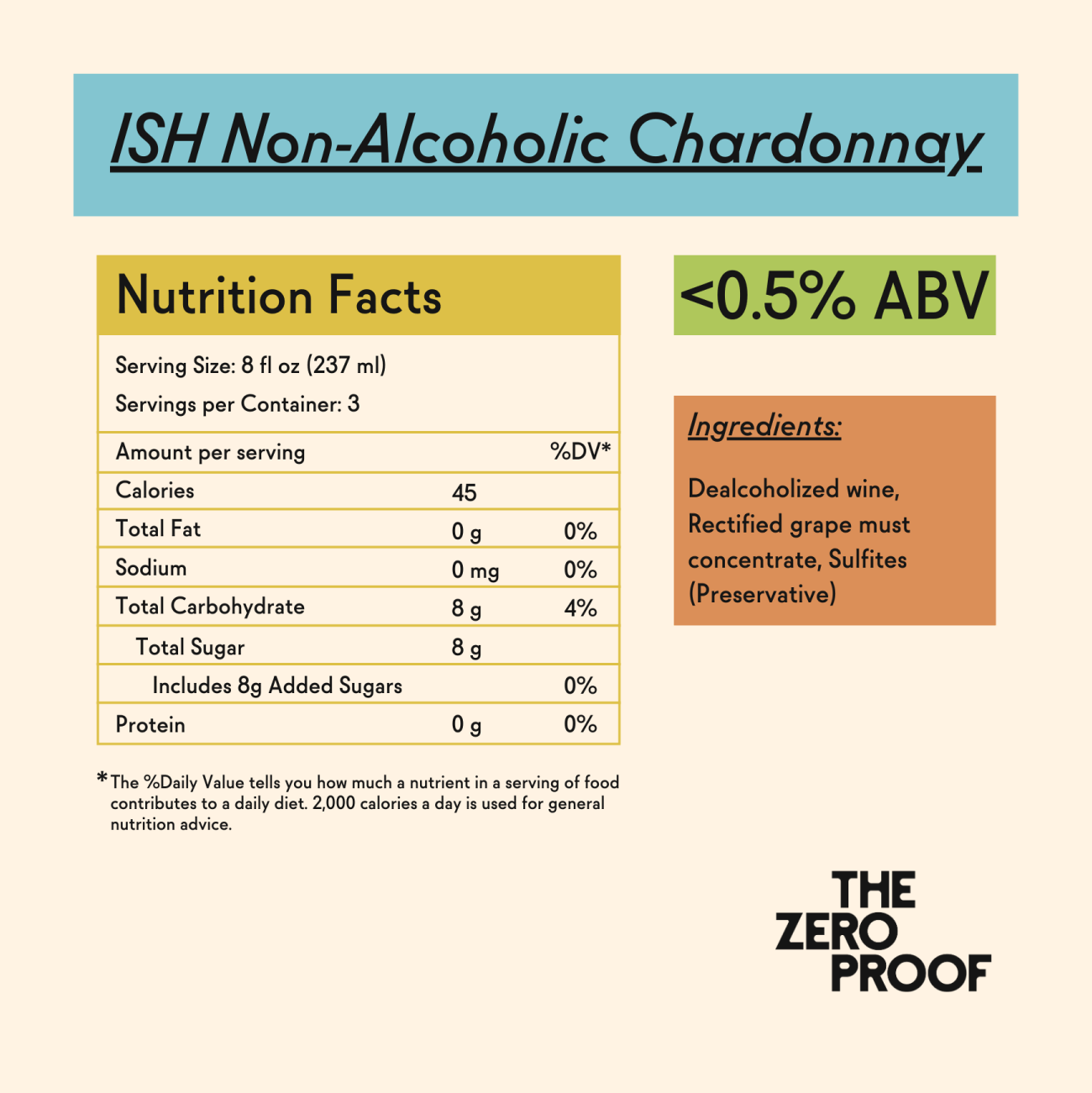 ISH Non - Alcoholic Chardonnay - The Zero Proof
