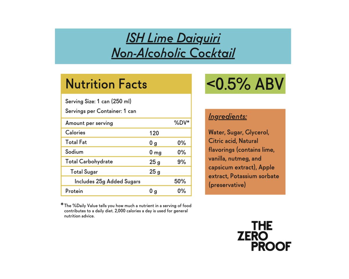 ISH Non - Alcoholic Lime Daiquiri - The Zero Proof