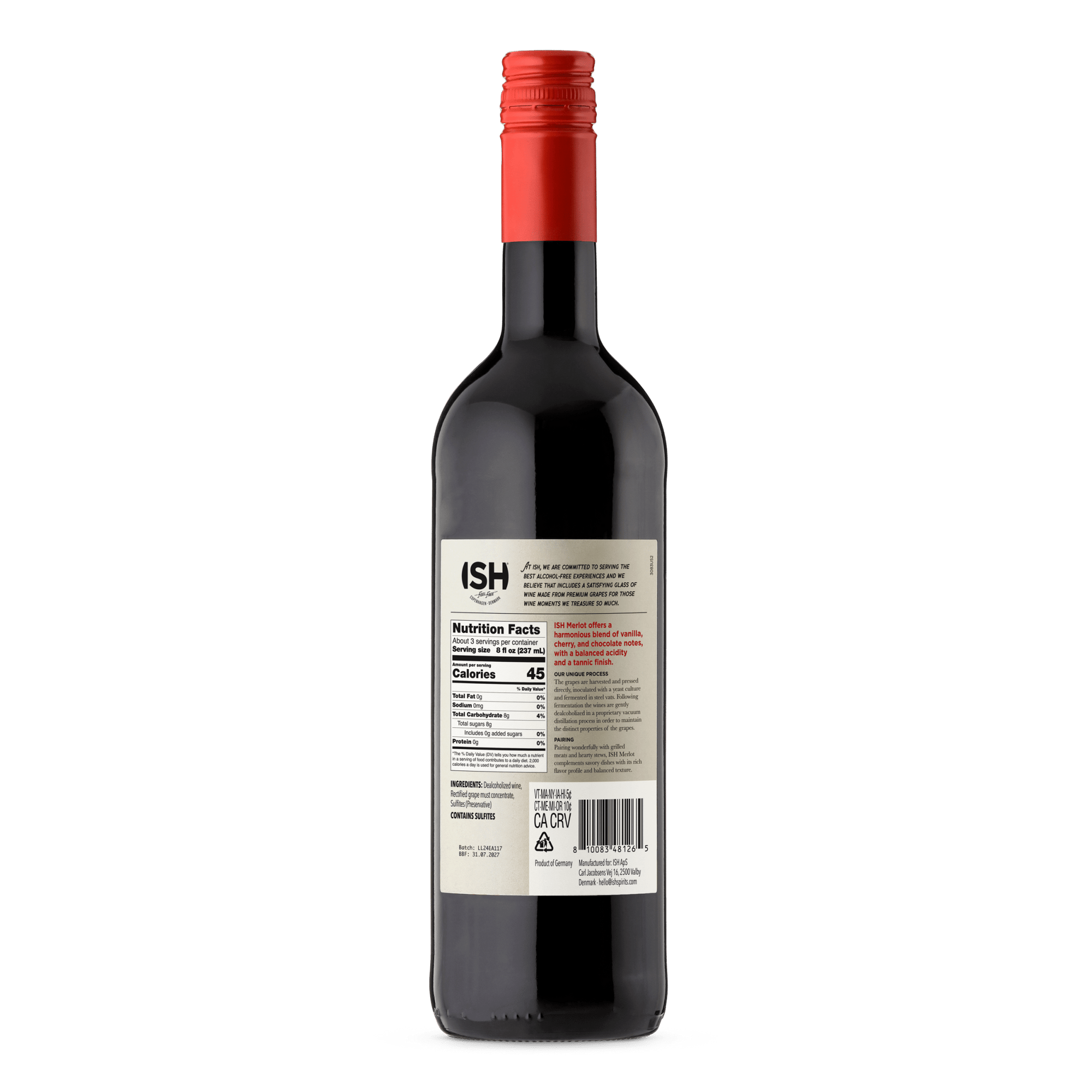 ISH Non - Alcoholic Merlot - The Zero Proof