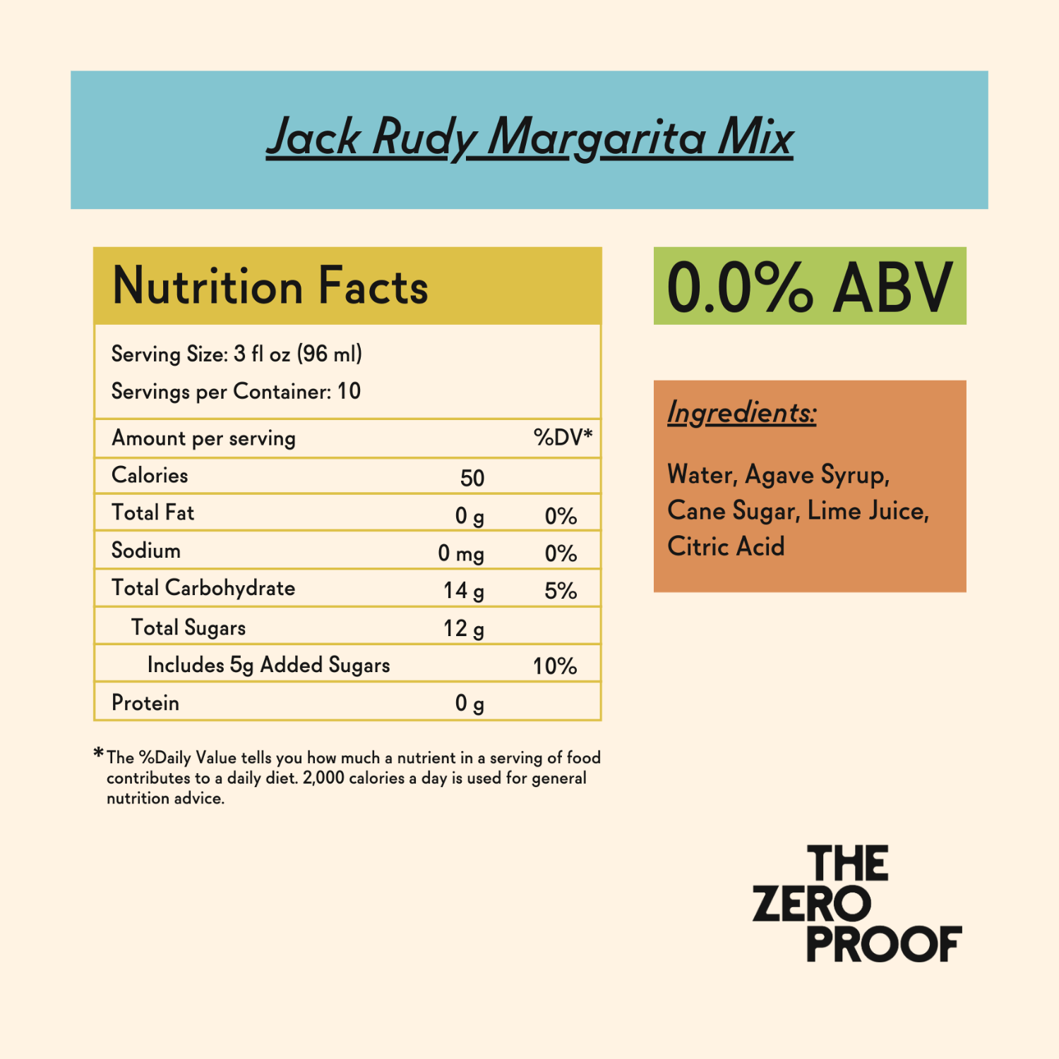Jack Rudy Margarita Mix (32 oz) - The Zero Proof