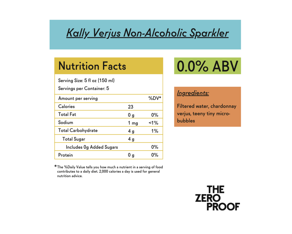 Kally Verjus Non - Alcoholic Sparkler - The Zero Proof