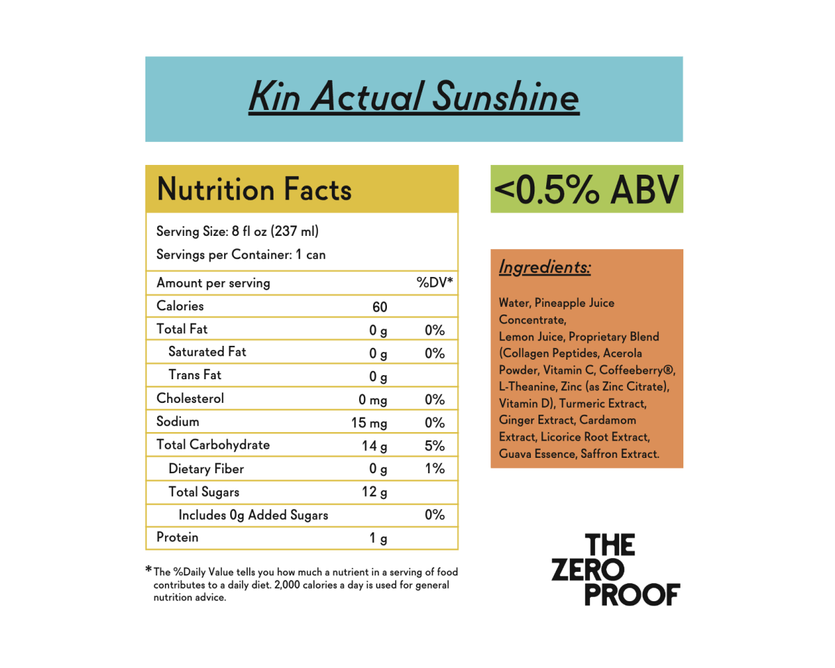 Kin Actual Sunshine - The Zero Proof
