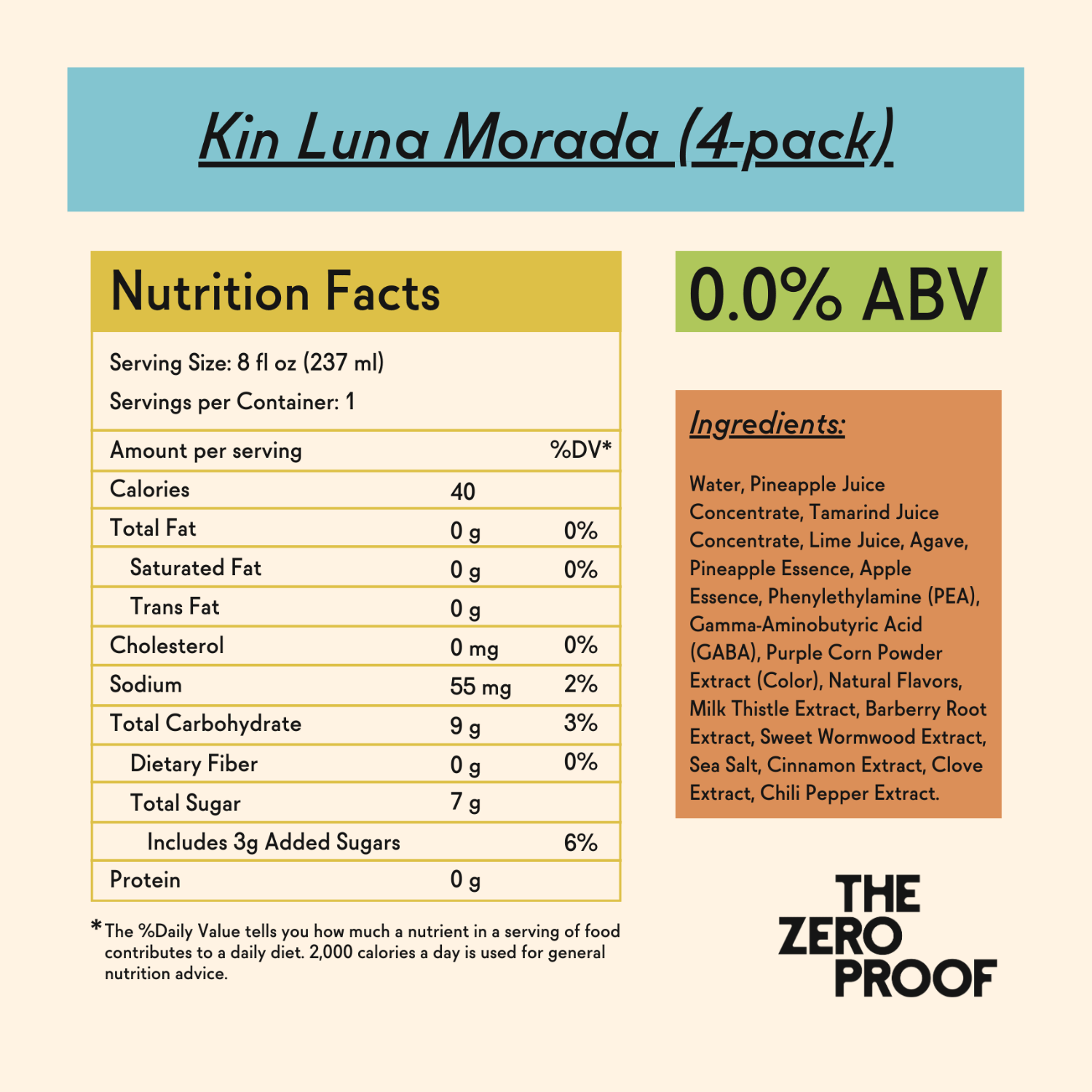 Kin Luna Morada (4 - pack) - The Zero Proof