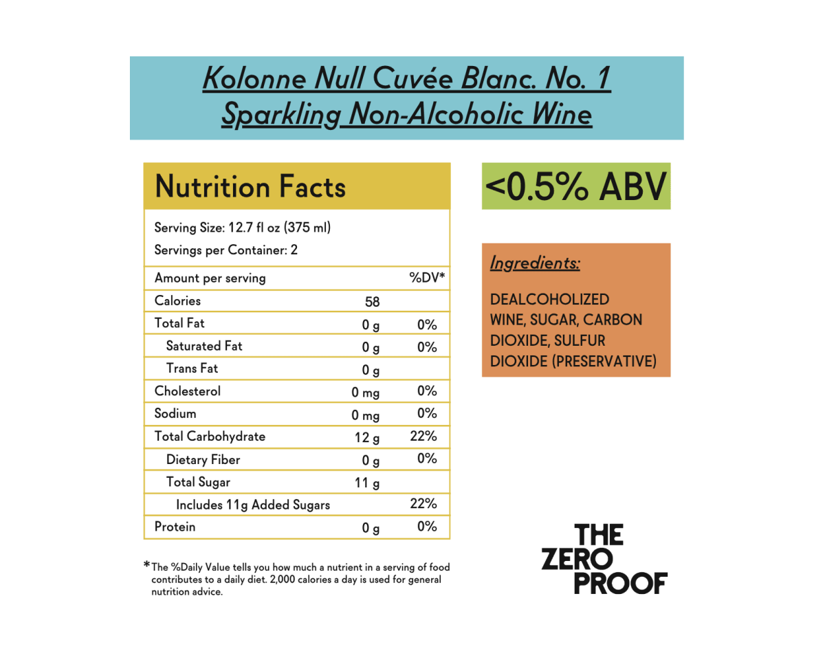 Kolonne Null Non-Alcoholic Cuvée Blanc. No. 1 - The Zero Proof