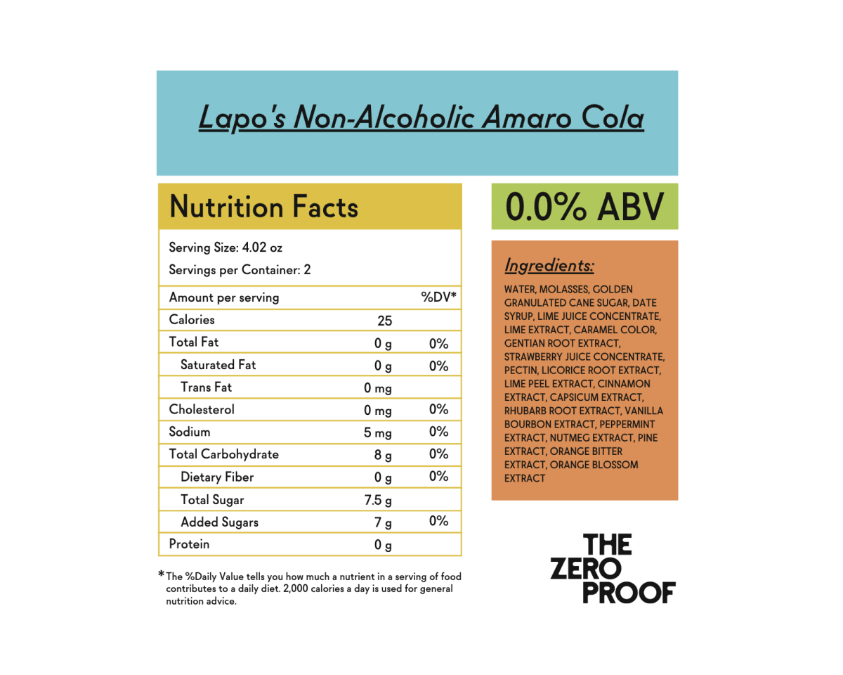Lapo's Non - Alcoholic Amaro Cola - The Zero Proof