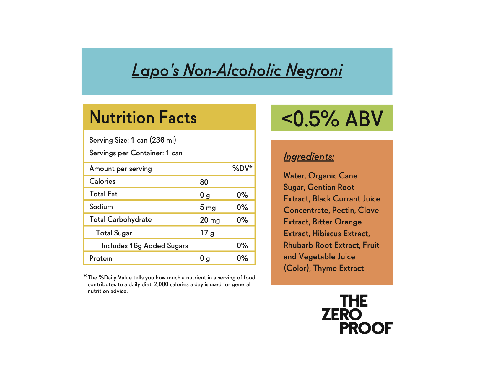 Lapo's Non - Alcoholic Negroni - The Zero Proof