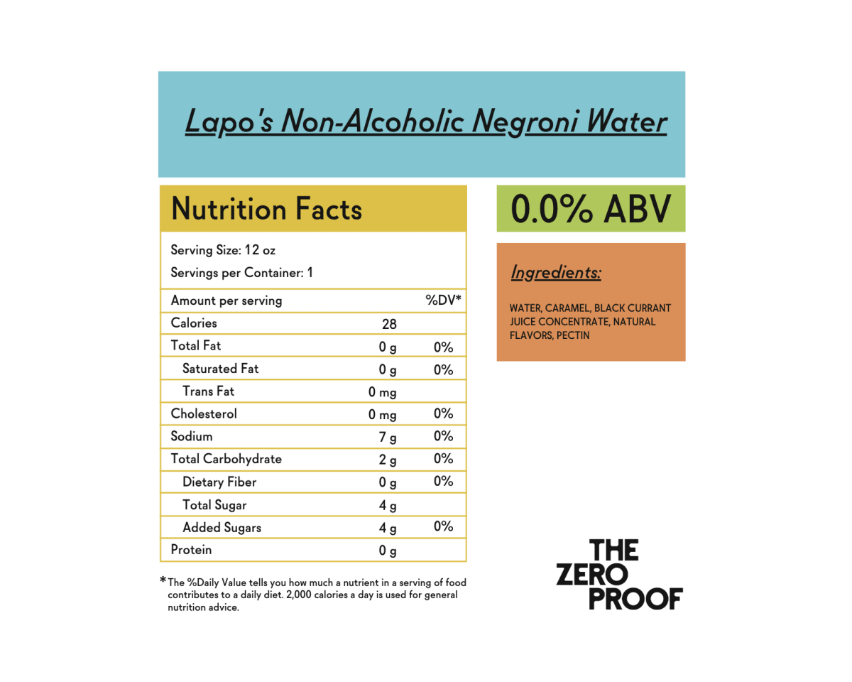 Lapo's Non - Alcoholic Negroni Water - The Zero Proof
