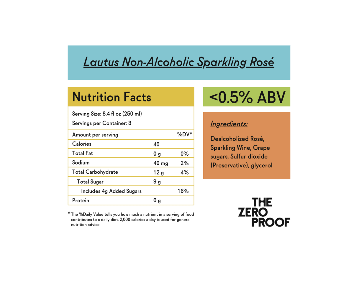 Lautus Non - Alcoholic Sparkling Rosé - The Zero Proof