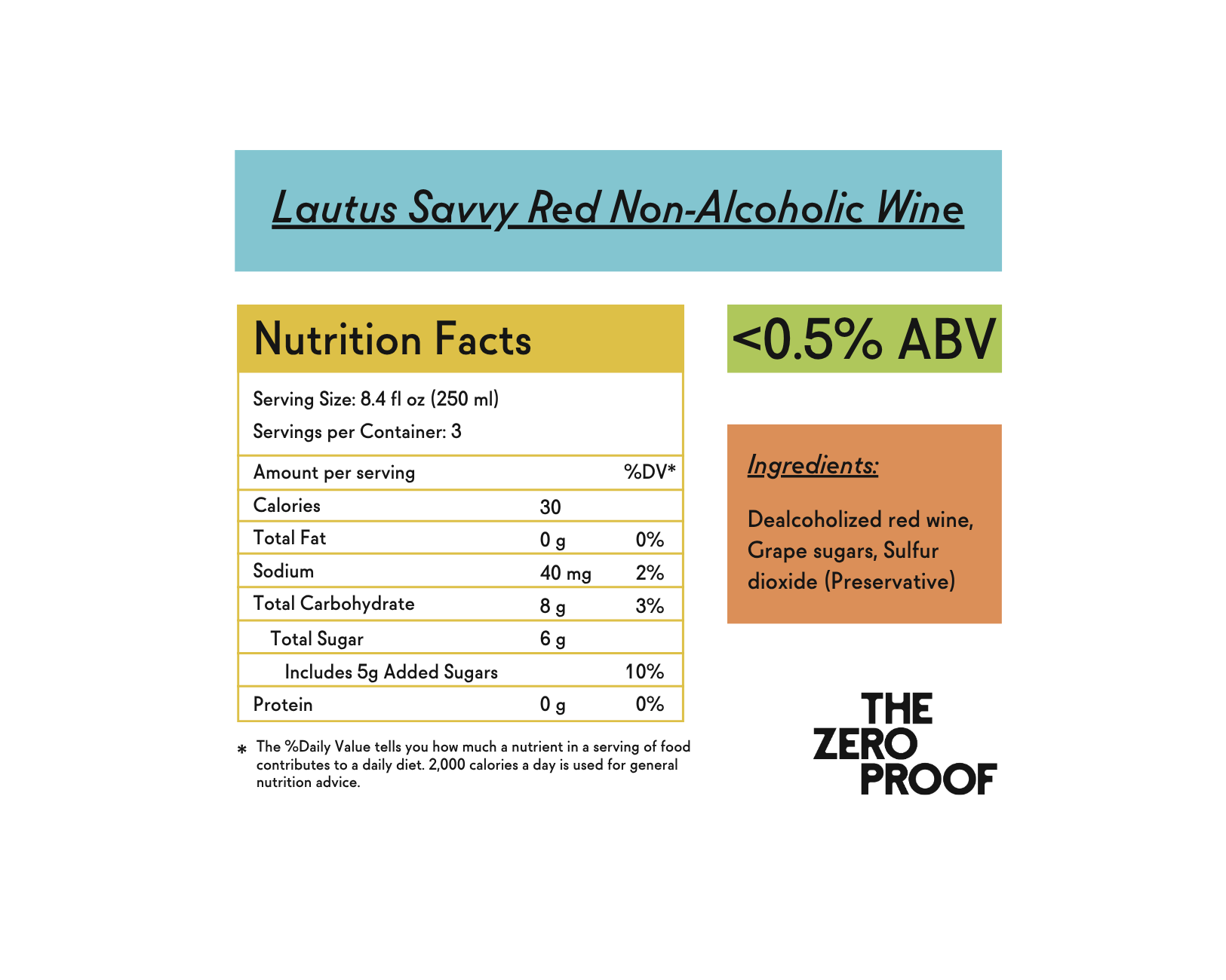 Lautus Savvy Red Non - Alcoholic Wine - The Zero Proof