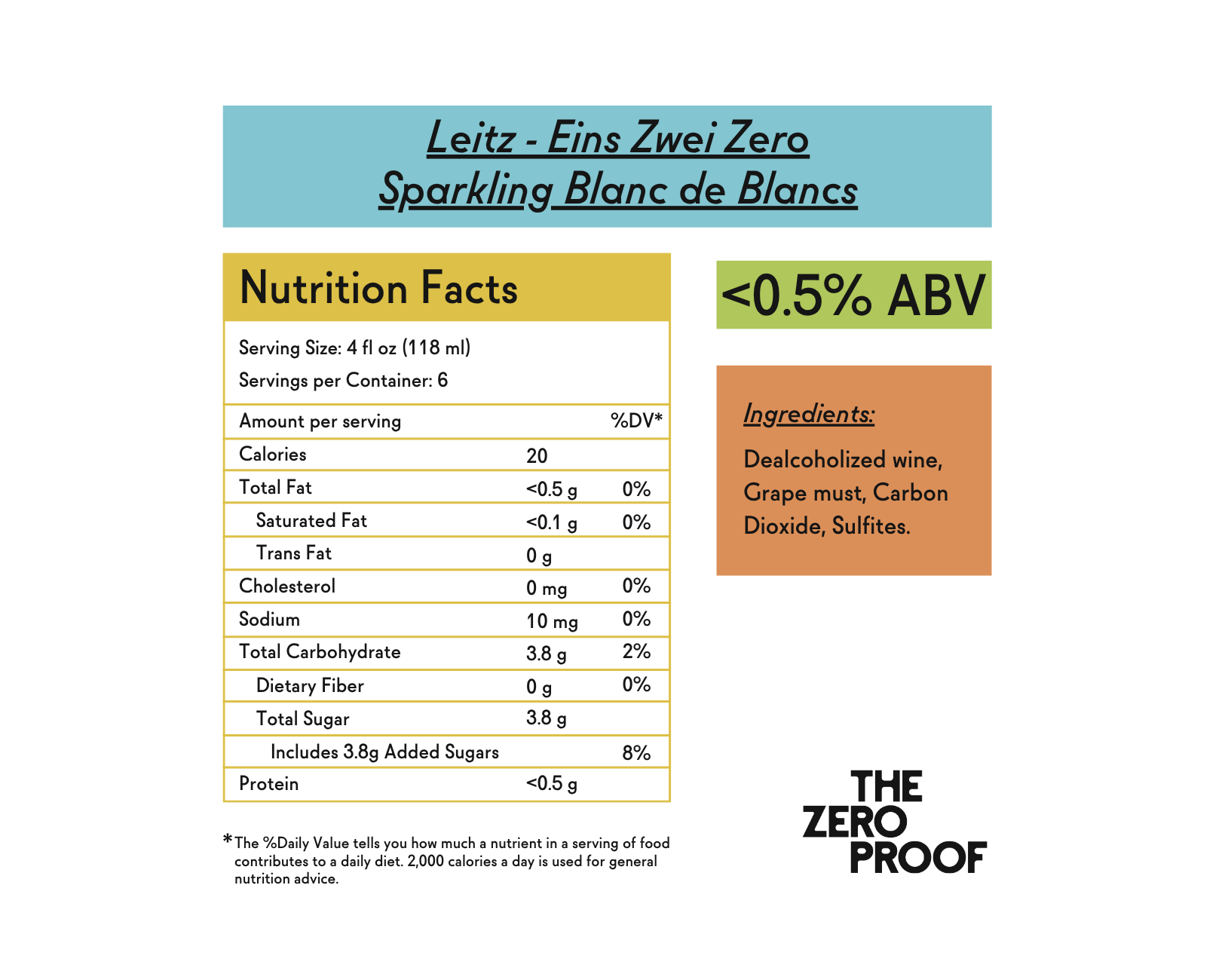 Leitz Eins Zwei Zero Blanc de Blancs Non - Alcoholic Sparkling Wine - The Zero Proof